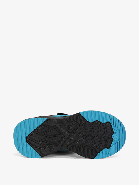 Buty sportowe #G1855P czarno-niebieskie