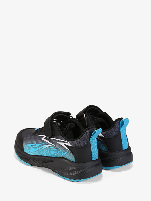 Buty sportowe #G1855P czarno-niebieskie