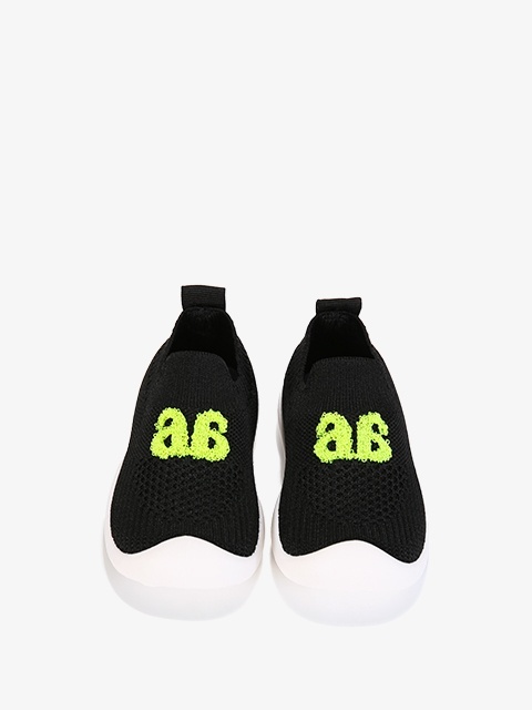Buty sportowe #Z2425P czarno-zielone